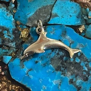 14K Yellow Gold Dolphin Pendant/Charm ✨